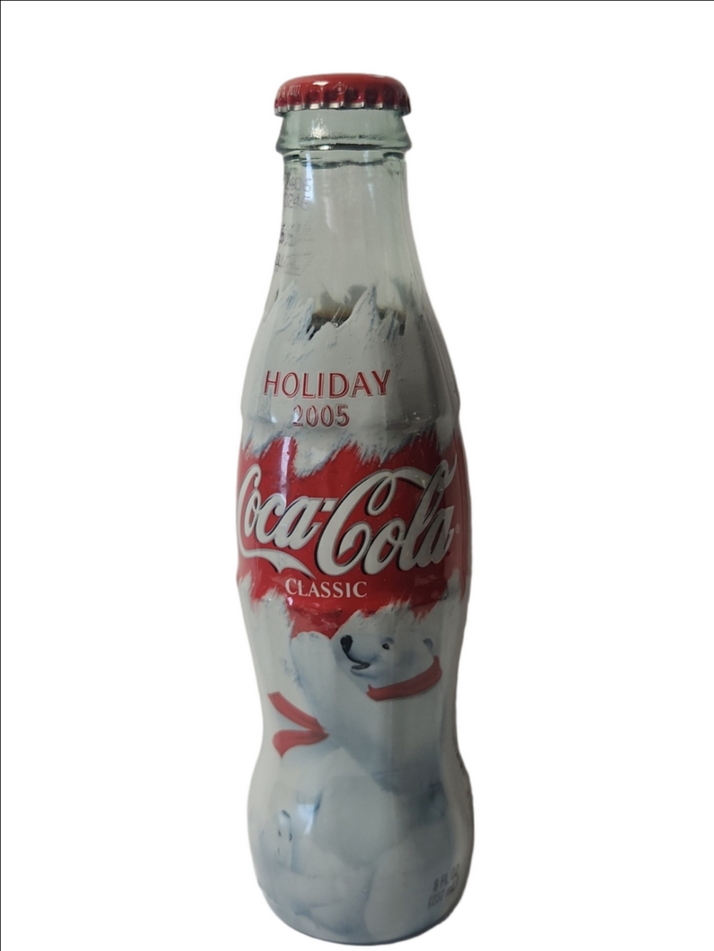 Coca Cola Red & White 2005 Holiday Polar Bear Bottle